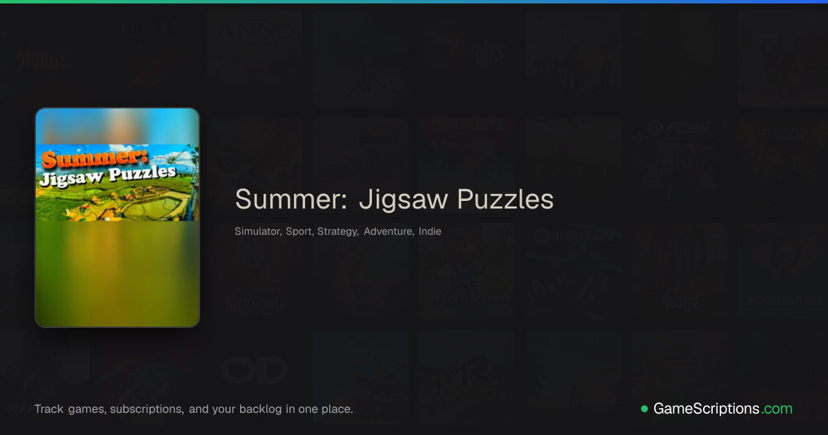 Summer: Jigsaw Puzzles | GameScriptions