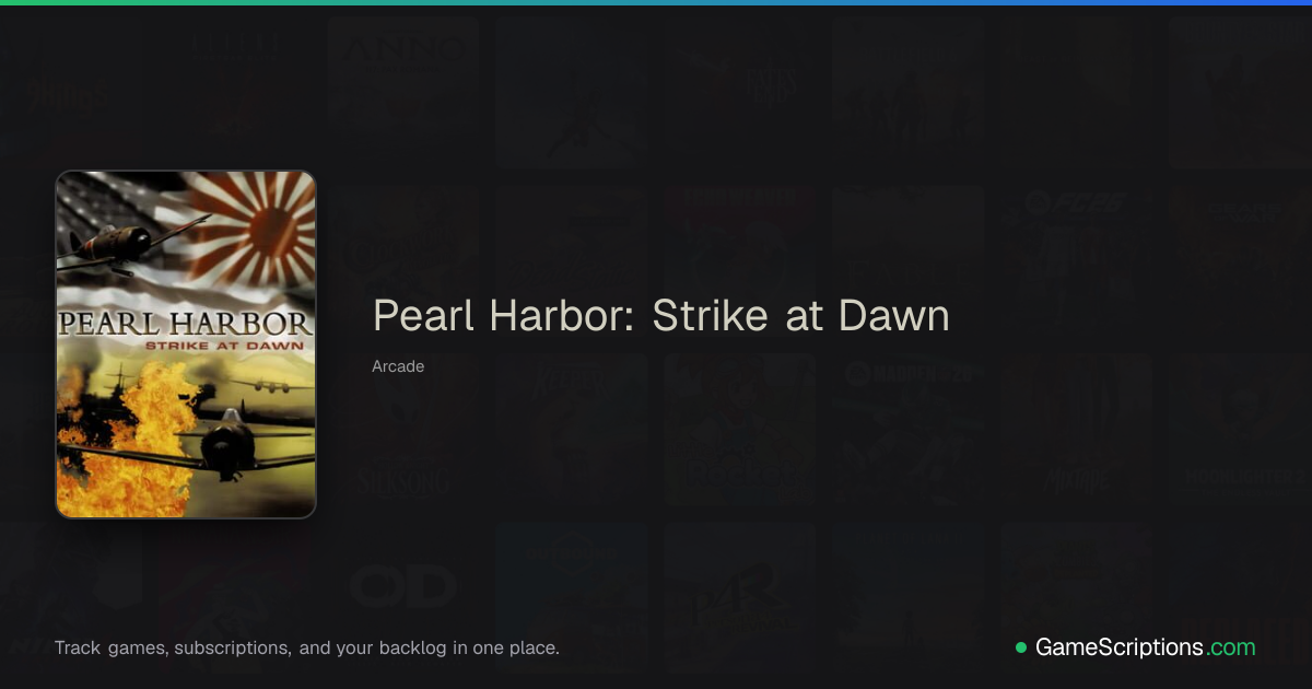 Pearl Harbor: Strike at Dawn | GameScriptions