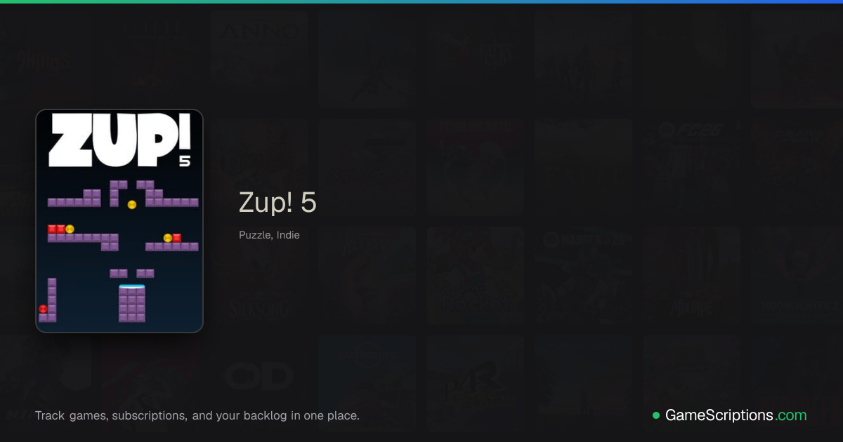 Zup! 5 | GameScriptions