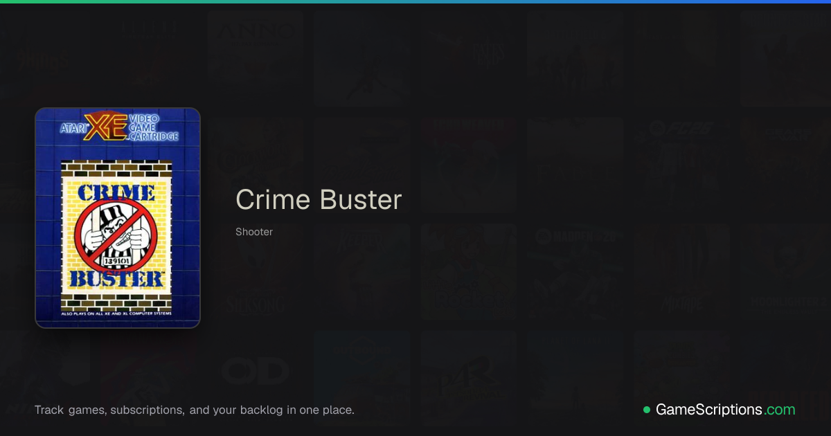 Crime Buster | GameScriptions