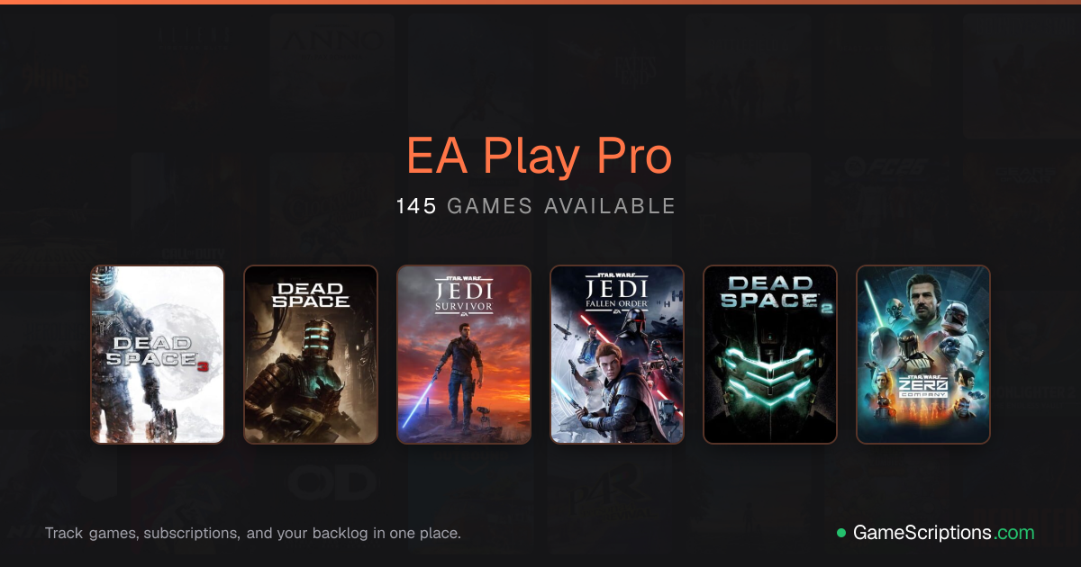 EA Play Pro - Full Game Catalog (2026) | GameScriptions